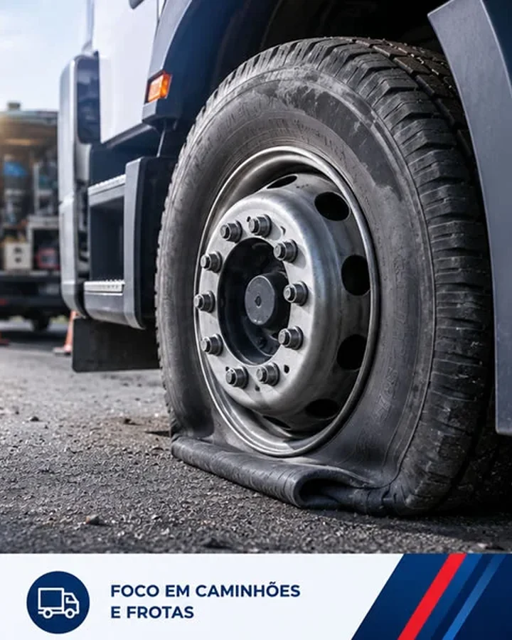 Atendimento de borracharia para caminhões e frotas